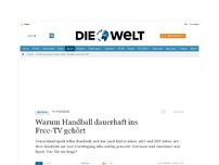 Bild zum Artikel: TV-Präsenz: Warum Handball dauerhaft ins Free-TV gehört