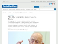 Bild zum Artikel: Deutschlandfunk | Interview | 'Die CSU versetzt ein ganzes Land in Panik'