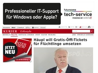 Bild zum Artikel: Häupl will gratis Öffi-Tickets für Flüchtlinge umsetzen