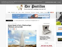 Bild zum Artikel: Rohani heute in Paris: Phallusartiger Eiffelturm wird verhüllt