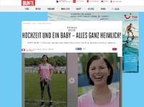 Bild zum Artikel: Hochzeit und ein Baby – alles ganz heimlich!