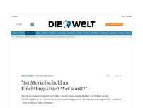 Bild zum Artikel: Oxford-Ökonom: 'Ist Merkel schuld an Flüchtlingskrise? Wer sonst?'
