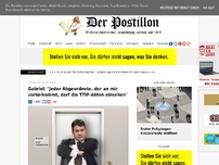 Bild zum Artikel: Gabriel: 'Jeder Abgeordnete, der an mir vorbeikommt, darf die TTIP-Akten einsehen'