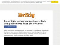 Bild zum Artikel: Diese 9-Jährige beginnt zu singen. Doch alle glauben: Das muss ein Trick sein.