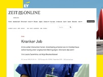 Bild zum Artikel: Ärzte: Kranker Job