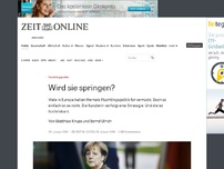 Bild zum Artikel: Flüchtlingspolitik: Wird sie springen?