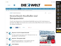 Bild zum Artikel: Sensationsgold: Deutschlands Handballer sind Europameister