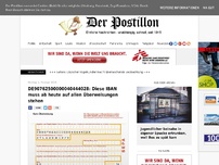 Bild zum Artikel: DE90762500000040444028: Diese IBAN muss ab heute auf allen Überweisungen stehen