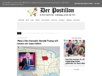 Bild zum Artikel: Nur Platz 2 bei Vorwahl: Donald Trump will Grenzzaun um Iowa ziehen