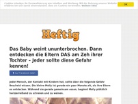 Bild zum Artikel: Das Baby weint ununterbrochen. Dann entdecken die Eltern DAS am Zeh ihrer Tochter – Jeder sollte...