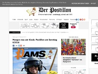 Bild zum Artikel: Morgen neu am Kiosk: Postillon am Sonntag 6/2016