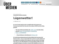 Bild zum Artikel: Lügenwetter!