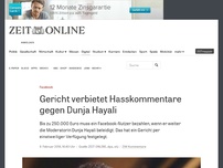 Bild zum Artikel: Facebook: Gericht verbietet Hasskommentare gegen Dunja Hayali