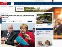 Bild zum Artikel: CSU-Chef keilt gegen die Kanzlerin - Eskalation im Flüchtlingsstreit: Seehofer unterstellt Merkel 'Herrschaft des Unrechts'