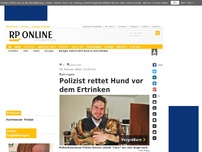 Bild zum Artikel: Ratingen - Polizist rettet Hund vor dem Ertrinken