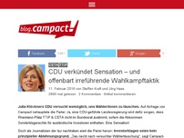 Bild zum Artikel: CDU verkündet Sensation – und offenbart irreführende Wahlkampftaktik