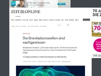 Bild zum Artikel: Albert Einstein: Der Beweis ist da: Einsteins Gravitationswellen sind nachgewiesen