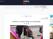 Bild zum Artikel: Balearen schieben Riegel vor Stierkämpfe