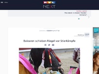 Bild zum Artikel: Balearen schieben Riegel vor Stierkämpfe