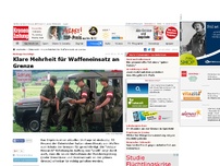 Bild zum Artikel: Klare Mehrheit für Waffeneinsatz an Grenze