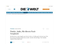 Bild zum Artikel: Soziale Medien: Danke, Anke, für diesen Nazi-Vergleich!