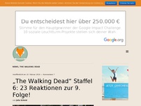 Bild zum Artikel: „The Walking Dead“ Staffel 6: 23 Reaktionen zur 9. Folge!