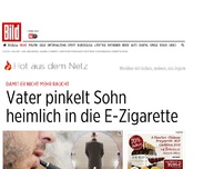 Bild zum Artikel: Drastische Maßnahme - Vater pinkelt Sohn heimlich in die E-Zigarette