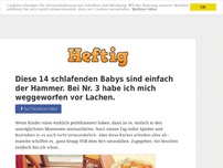 Bild zum Artikel: Diese 14 schlafenden Babys sind einfach der Hammer. Bei Nr. 3 habe ich mich weggeworfen vor Lachen.