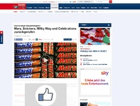 Bild zum Artikel: Rückruf wegen Gesundheitsgefahr - Hersteller ruft Mars, Snickers, Milky Way und Celebrations zurück