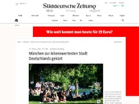 Bild zum Artikel: München zur lebenswertesten Stadt Deutschlands gekürt