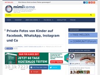 Bild zum Artikel: Private Fotos von Kinder auf Facebook, WhatsApp, Instagram und Co