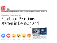 Bild zum Artikel: Gefällt uns - Facebook Reactions starten in Deutschland