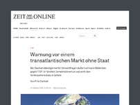 Bild zum Artikel: TTIP: Warnung vor einem transatlantischen Markt ohne Staat