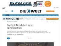 Bild zum Artikel: Wahltrend: Merkels Beliebtheit steigt sprunghaft an