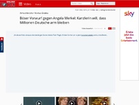 Bild zum Artikel: Armutsforscher Markus Grabka - Böser Vorwurf an Angela Merkel: Kanzlerin will, dass Millionen Deutsche arm bleiben