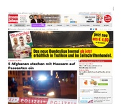 Bild zum Artikel: 5 Afghanen stachen mit Messern auf Passanten ein