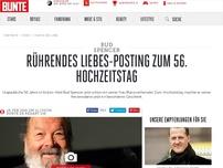 Bild zum Artikel: Rührendes Liebes-Posting zum 56. Hochzeitstag