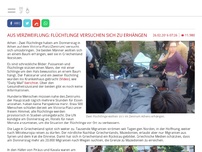 Bild zum Artikel: Aus Verzweiflung: Flüchtlinge versuchen sich zu erhängen