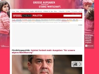 Bild zum Artikel: Flüchtlingspolitik: Gabriel fordert mehr Ausgaben 'für unsere eigene Bevölkerung'