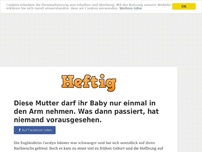 Bild zum Artikel: Diese Mutter darf ihr Baby nur einmal in den Arm nehmen. Was dann passiert, hat niemand...