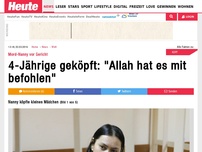 Bild zum Artikel: Mord-Nanny vor Gericht: 4-Jährige geköpft: 'Allah hat es mit befohlen'