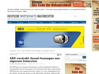 Bild zum Artikel: ARD verdreht Assad-Aussagen aus eigenem Interview