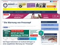 Bild zum Artikel: Die Warnung von Fressnapf