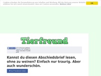 Bild zum Artikel: Kannst du diesen Abschiedsbrief lesen, ohne zu weinen? Einfach nur traurig. Aber auch wunderschön.