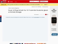 Bild zum Artikel: Politik in der Flüchtlingskrise - Neuer Umfrage-Schock: Nur 18 Prozent der Deutschen glaubt an Merkels Strategie