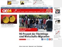 Bild zum Artikel: 90 Prozent der Flüchtlinge sind Wirtschafts-Migranten