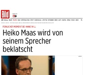 Bild zum Artikel: Peinlicher Moment - Heiko Maas wird von seinem Sprecher beklatscht