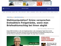 Bild zum Artikel: Wahlmanipulation? Grüne versprechen Erstwählern Freigetränke, wenn man Briefwahlumschlag bei ihnen abgibt