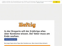 Bild zum Artikel: In der Drogerie will der 8-Jährige alles über Kondome wissen. Der Vater muss am Ende seufzen.