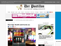 Bild zum Artikel: Einarmiger Bandit raubt Kasino aus